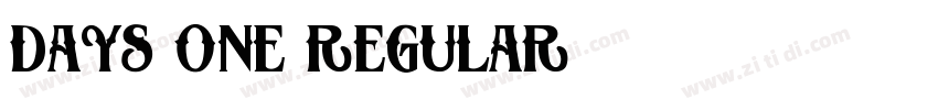 Days One Regular字体转换 Days One Regular字体转换